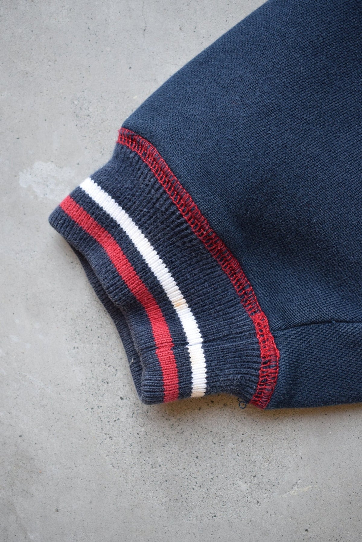 Fila Navy Embroidered Spellout Crewneck — 2000s (L) - Retrospective Store
