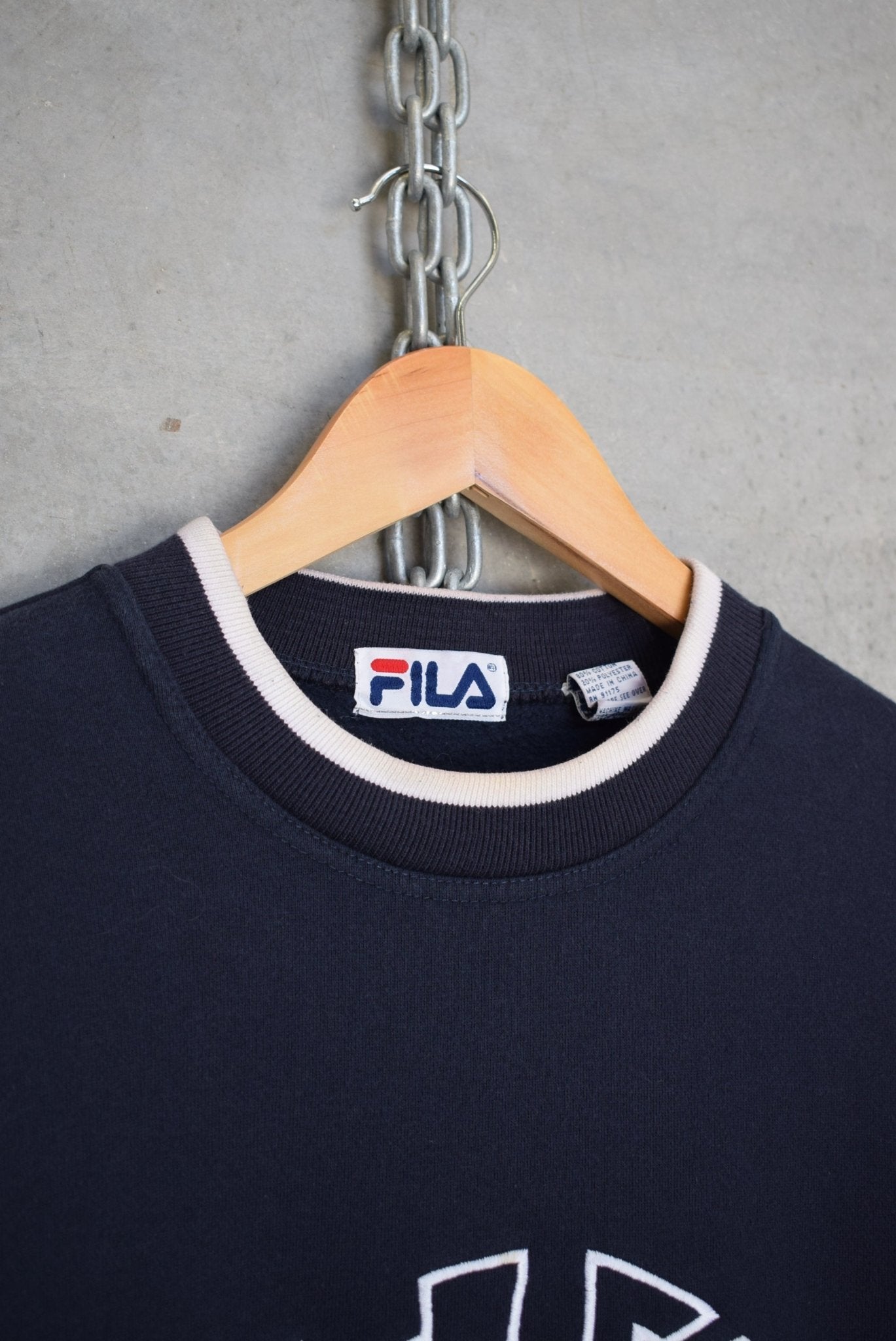 Fila Spellout Embroidered Crewneck — 2000s (L) - Retrospective Store