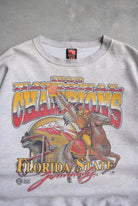 Florida State University National Champions Grey Graphic Crewneck — 1993 (M) - Retrospective Store