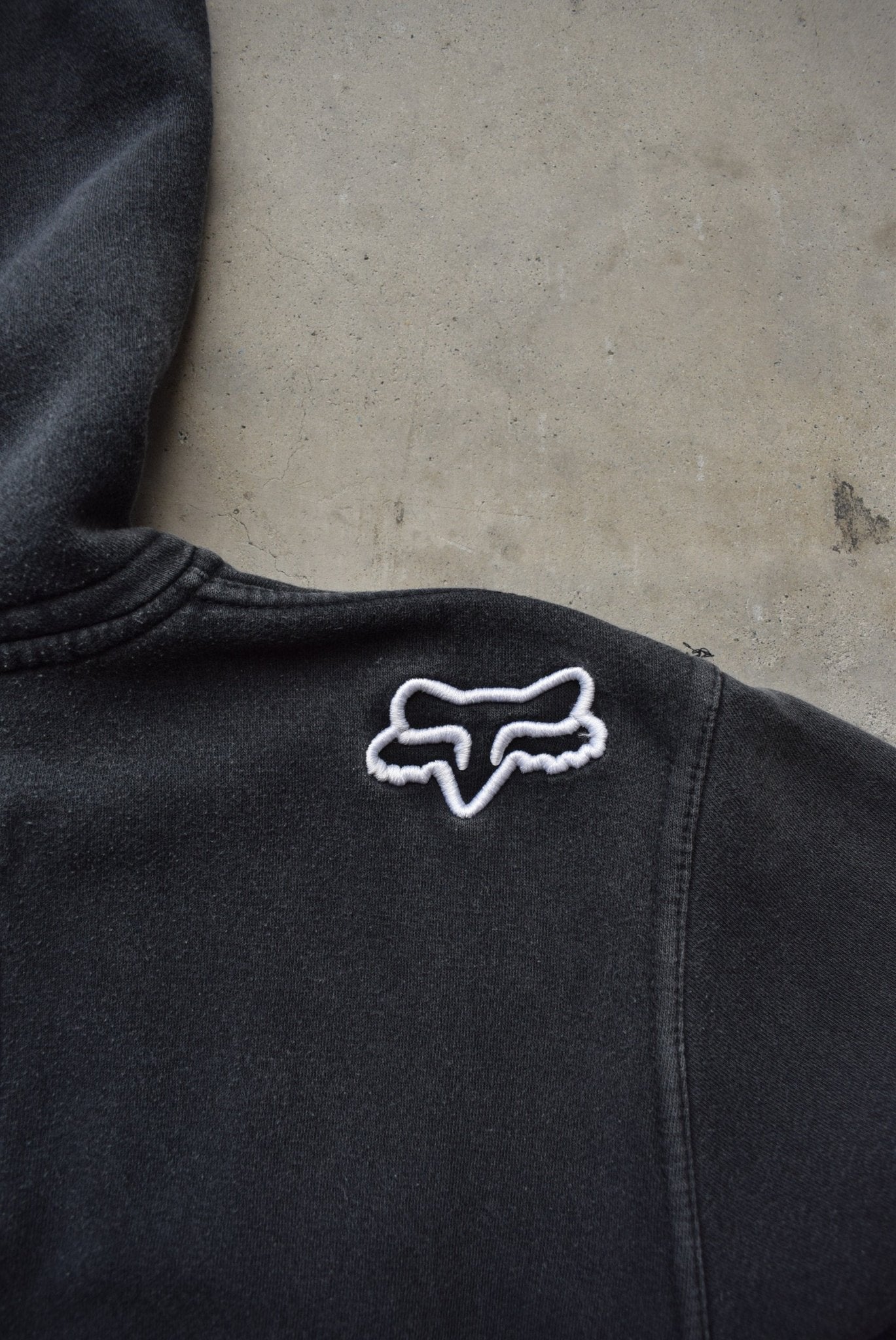 Fox Racing Monster Energy Black Embroidered Full-Zip Hoodie — 2000s (S) - Retrospective Store