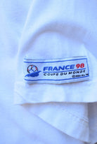 France vs Brazil FIFA World Cup White Graphic Tee — 1998 (L) - Retrospective Store