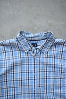Gap Baby-Blue Cropped Button Up — 2000s (M/L) - Retrospective Store
