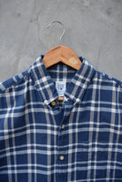 GAP Navy Cropped Long Sleeve Button Up — 2000s (M) - Retrospective Store