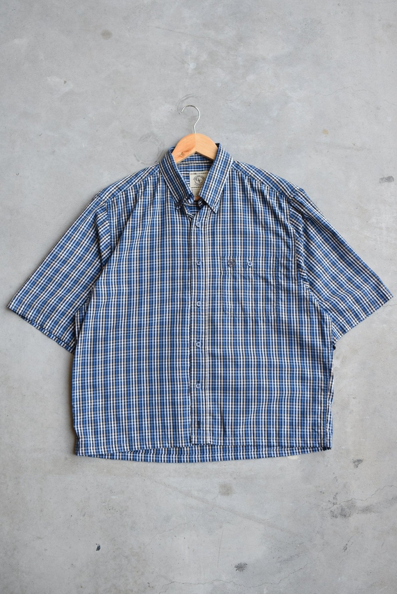 Gunnison Creek Blue Cropped Button Up — 2000s (M/L) - Retrospective Store