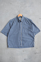 Gunnison Creek Blue Cropped Button Up — 2000s (M/L) - Retrospective Store
