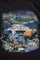 Harley Davidson Motorcycles Black Graphic Tee — 1998 (XL) - Retrospective Store