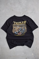 Harley Davidson Motorcycles Black Graphic Tee — 2000s (XL) - Retrospective Store