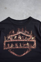 Harley Davidson Motorcycles Black Graphic Tee — 2000s (XL) - Retrospective Store