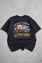 Harley Davidson Motorcycles Black Graphic Tee — 2007 (L) - Retrospective Store
