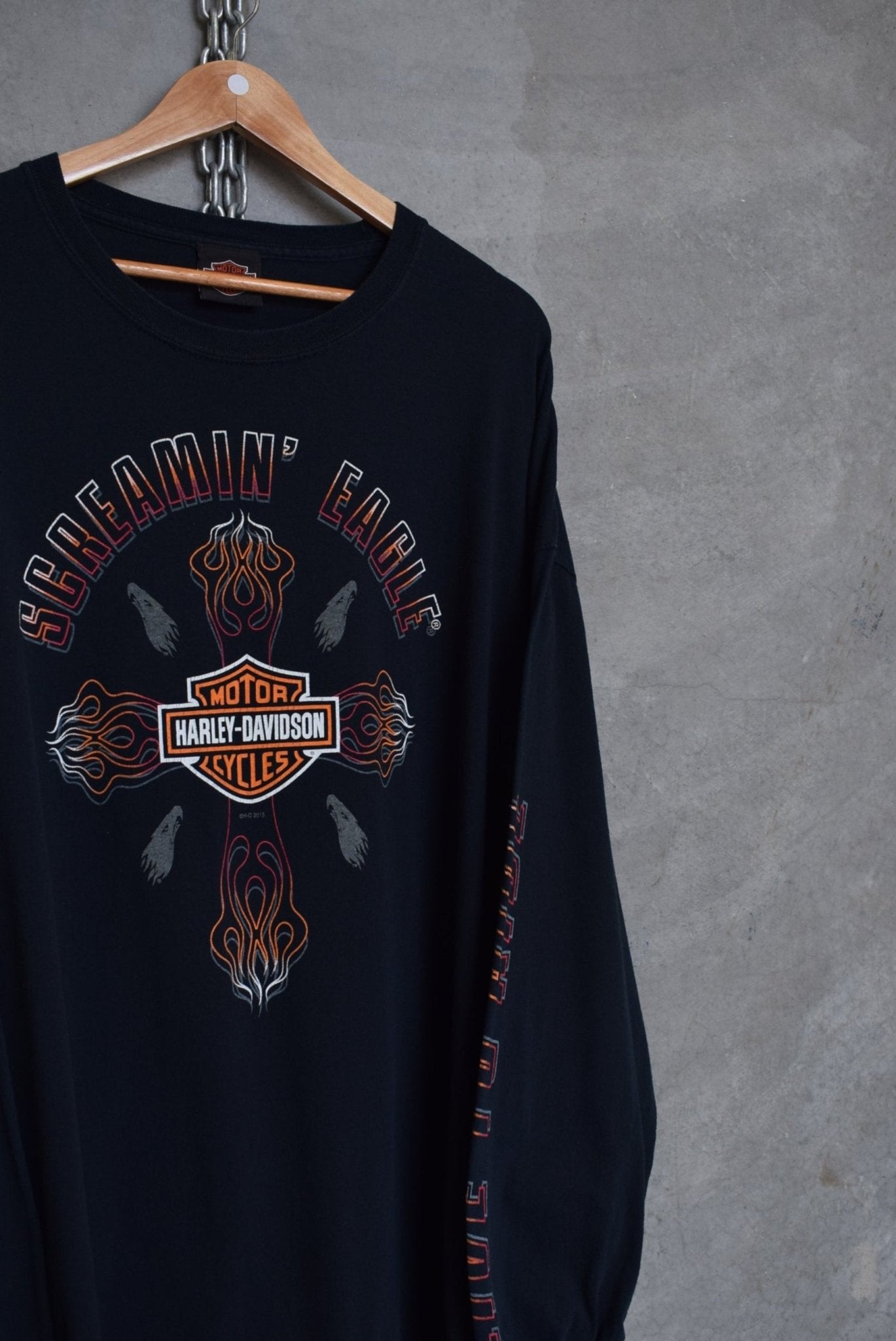 Harley Davidson 'Screamin' Eagle' Long Sleeve Tee — 2000s (XXL) - Retrospective Store