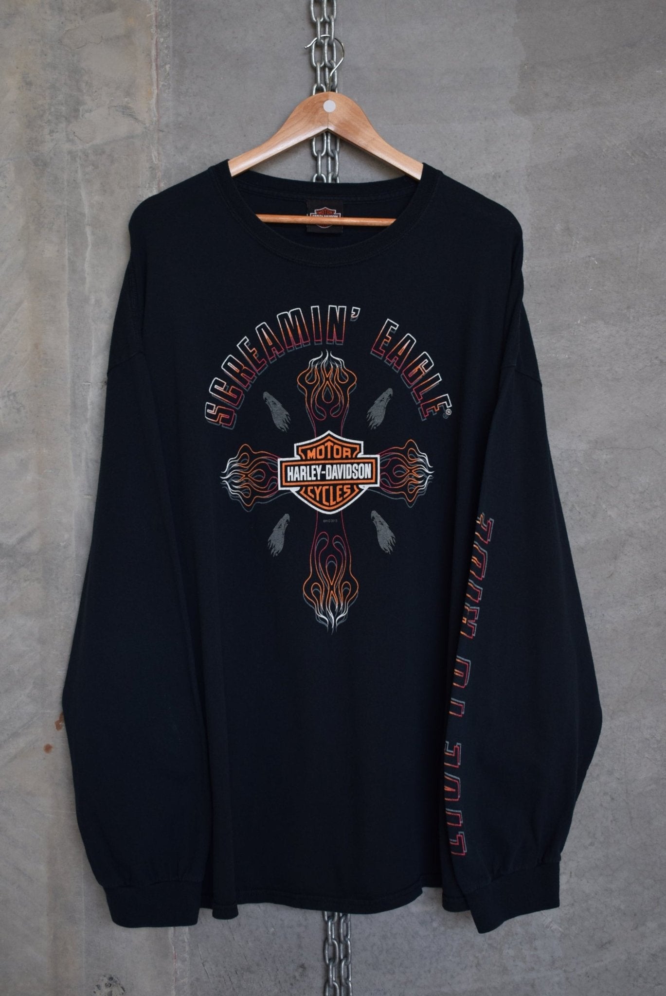 Harley Davidson 'Screamin' Eagle' Long Sleeve Tee — 2000s (XXL) - Retrospective Store
