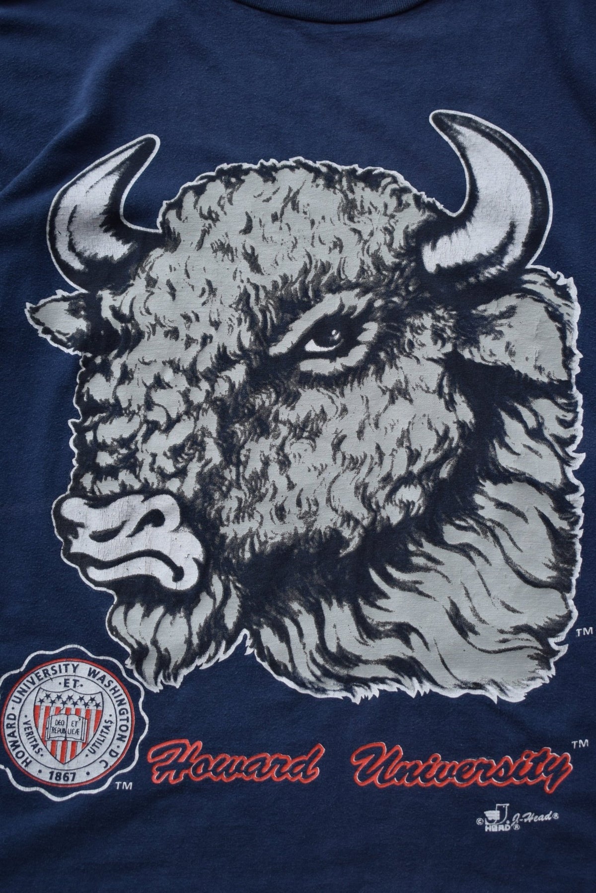 Howard University Navy Graphic Tee — 1990s (L/XL) - Retrospective Store