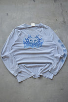 JNCO Jeans Grey Spellout Long Sleeve Tee — 2000s (XL) - Retrospective Store