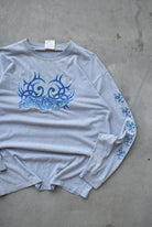 JNCO Jeans Grey Spellout Long Sleeve Tee — 2000s (XL) - Retrospective Store