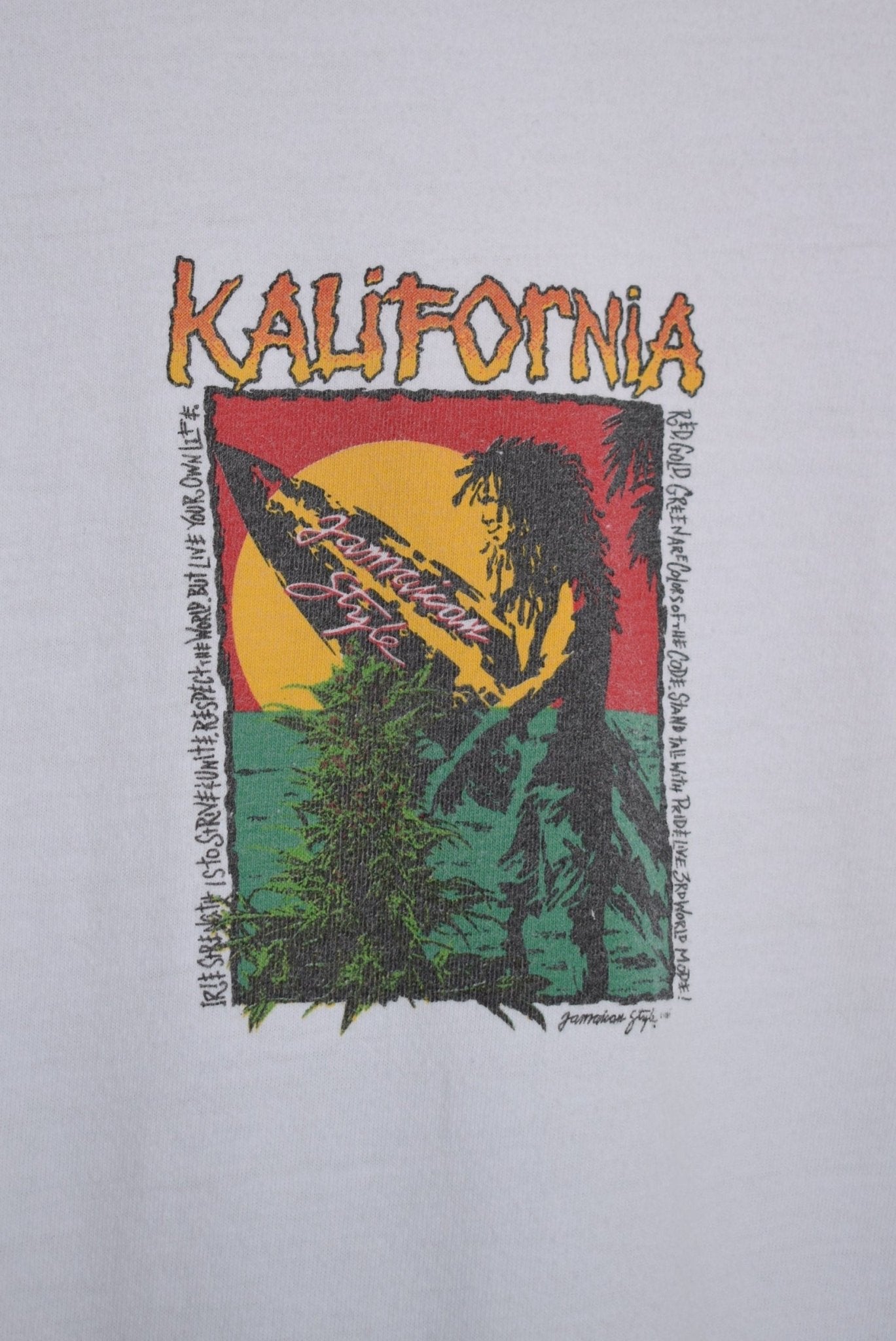 Kalifornia Surfing Jamaican Style Tee — 1991 (L) - Retrospective Store