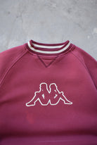Kappa Burgandy Embroidered Crewneck — 1990s (S/M) - Retrospective Store
