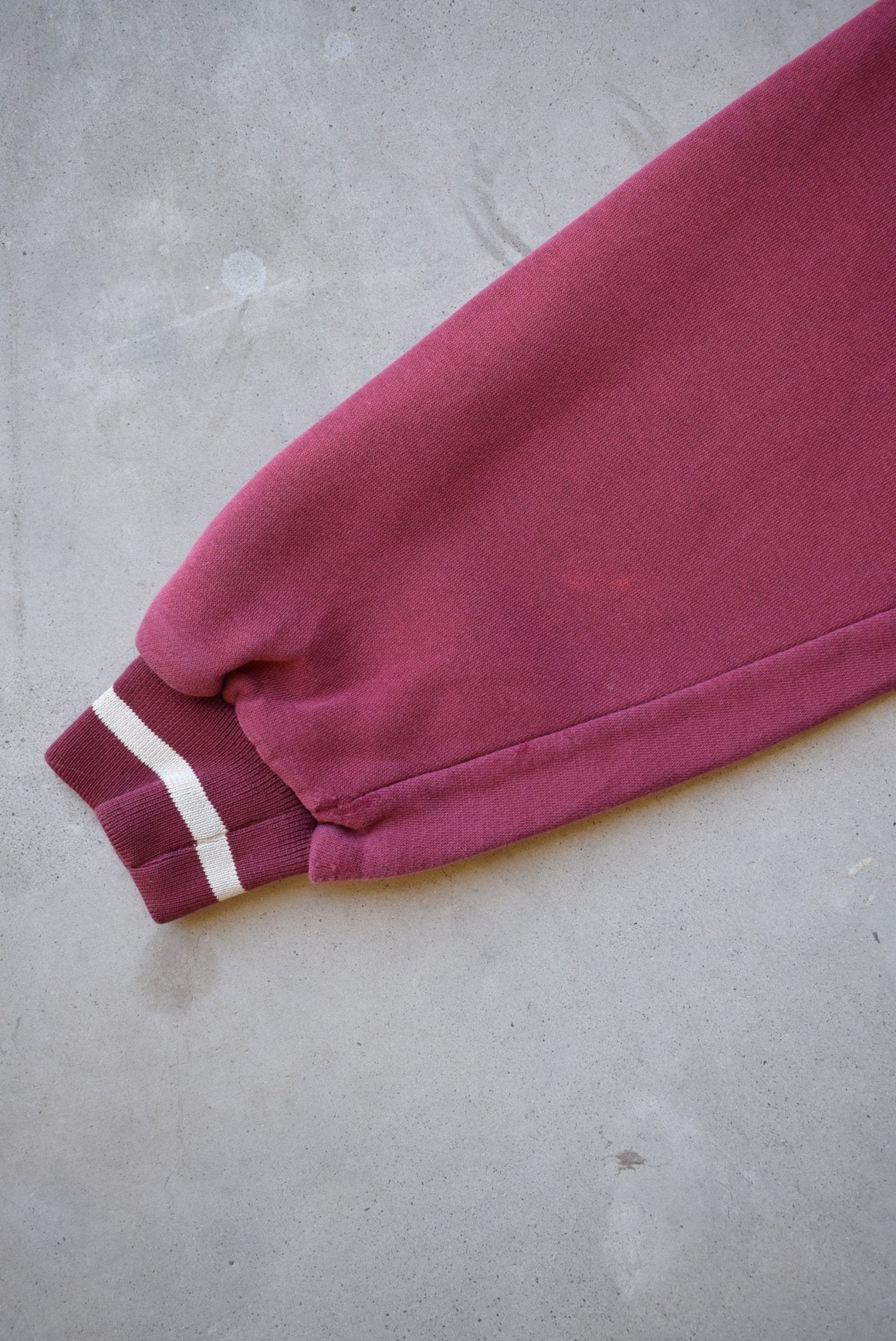 Kappa Burgandy Embroidered Crewneck — 1990s (S/M) - Retrospective Store