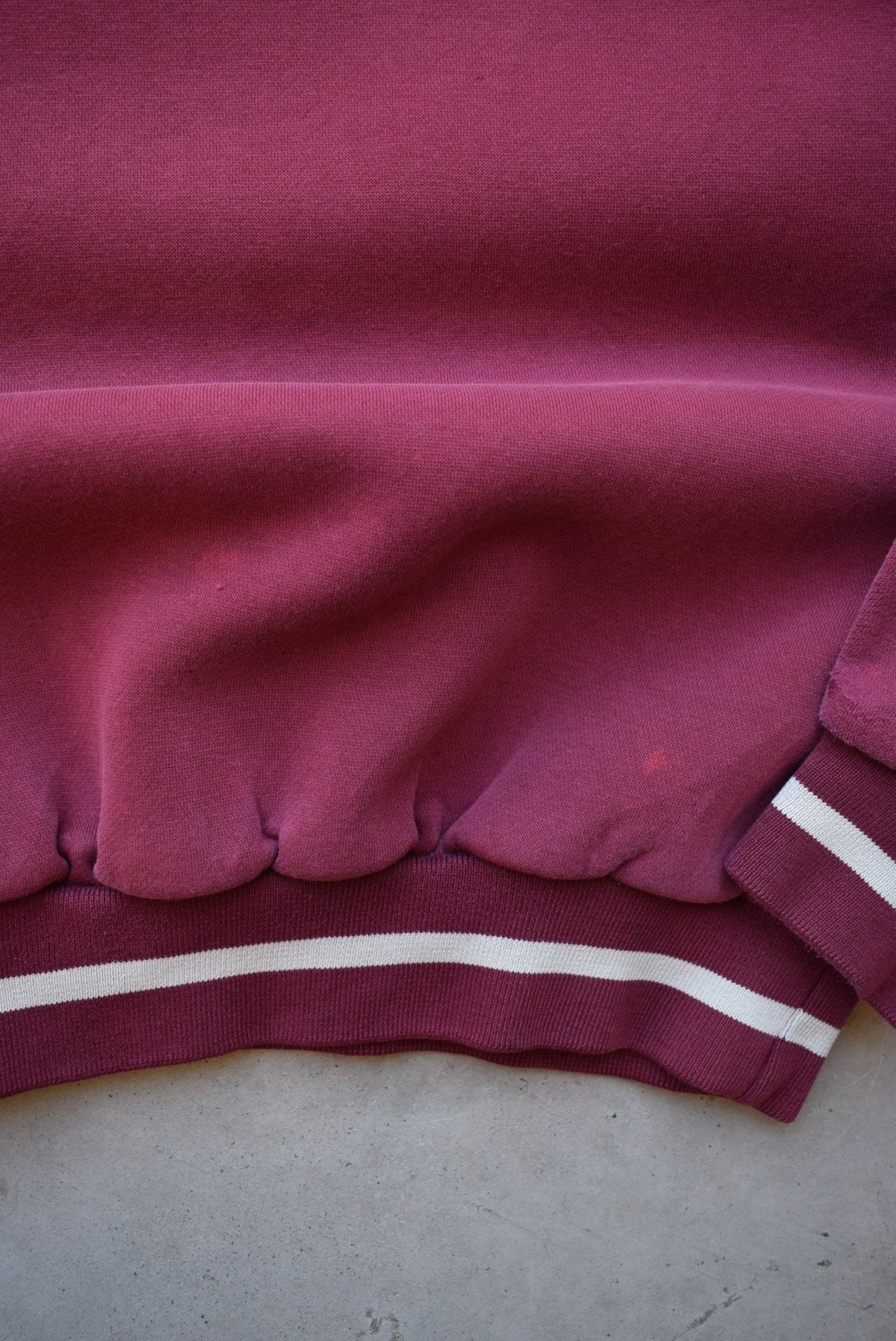 Kappa Burgandy Embroidered Crewneck — 1990s (S/M) - Retrospective Store