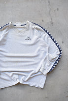 Kappa Grey Embroidered Logo Crewneck — 1990s (XL) - Retrospective Store