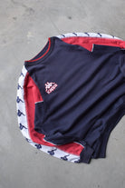 Kappa Navy & Red Embroidered Spellout Crewneck — 1990s (L) - Retrospective Store