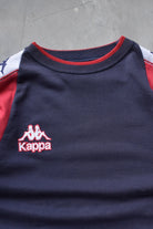 Kappa Navy & Red Embroidered Spellout Crewneck — 1990s (L) - Retrospective Store