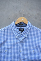 LEE Blue Cropped Long Sleeve Button Up — 2000s (XL) - Retrospective Store