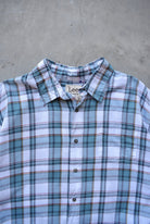 LEE Green & White Cropped Button Up — 2000s (XL) - Retrospective Store