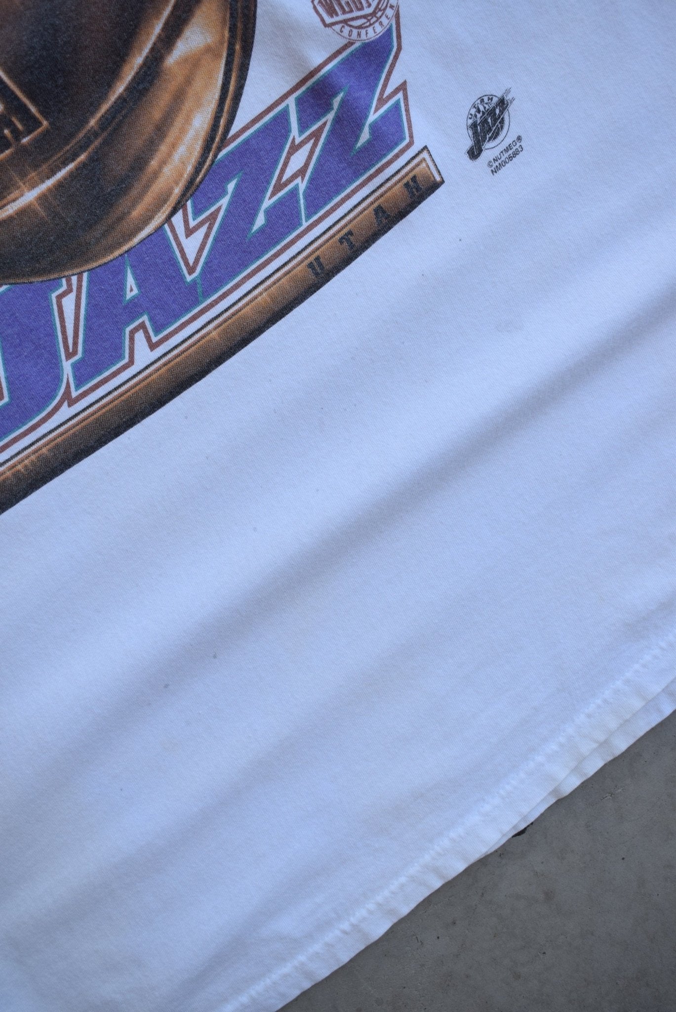 LEE Sport x NBA Utah Jazz Champions White Tee — 1997 (L) - Retrospective Store
