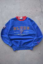 LEE Sport x NHL St. Louis Blues Embroidered Crewneck — 2000s (M) - Retrospective Store