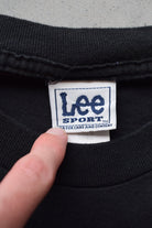 LEE Sports x NBA Los Angeles Lakers Champions Black Graphic Tee — 2000 (M) - Retrospective Store