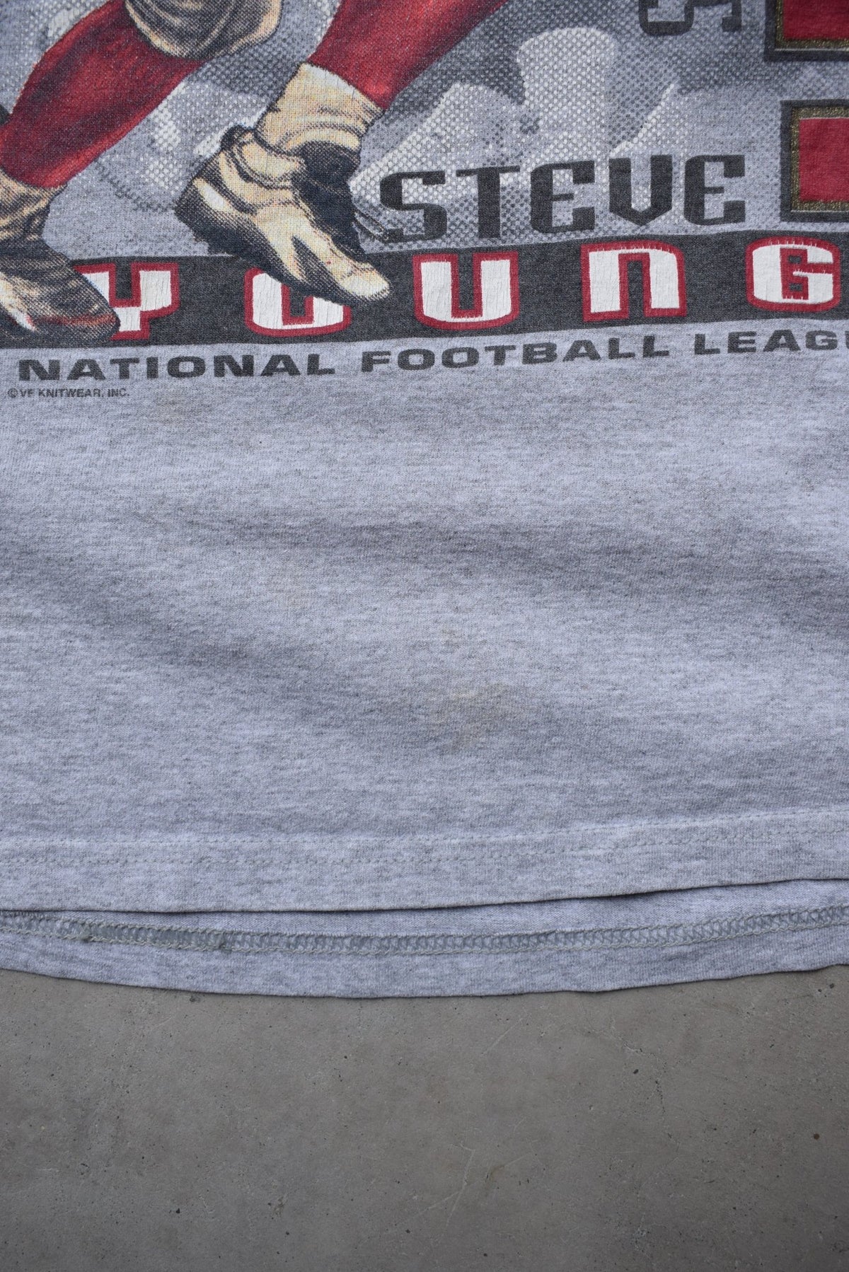 LEE Sports x NFL San Francisco 49ers Grey Graphic Tee — 1999 (M) - Retrospective Store