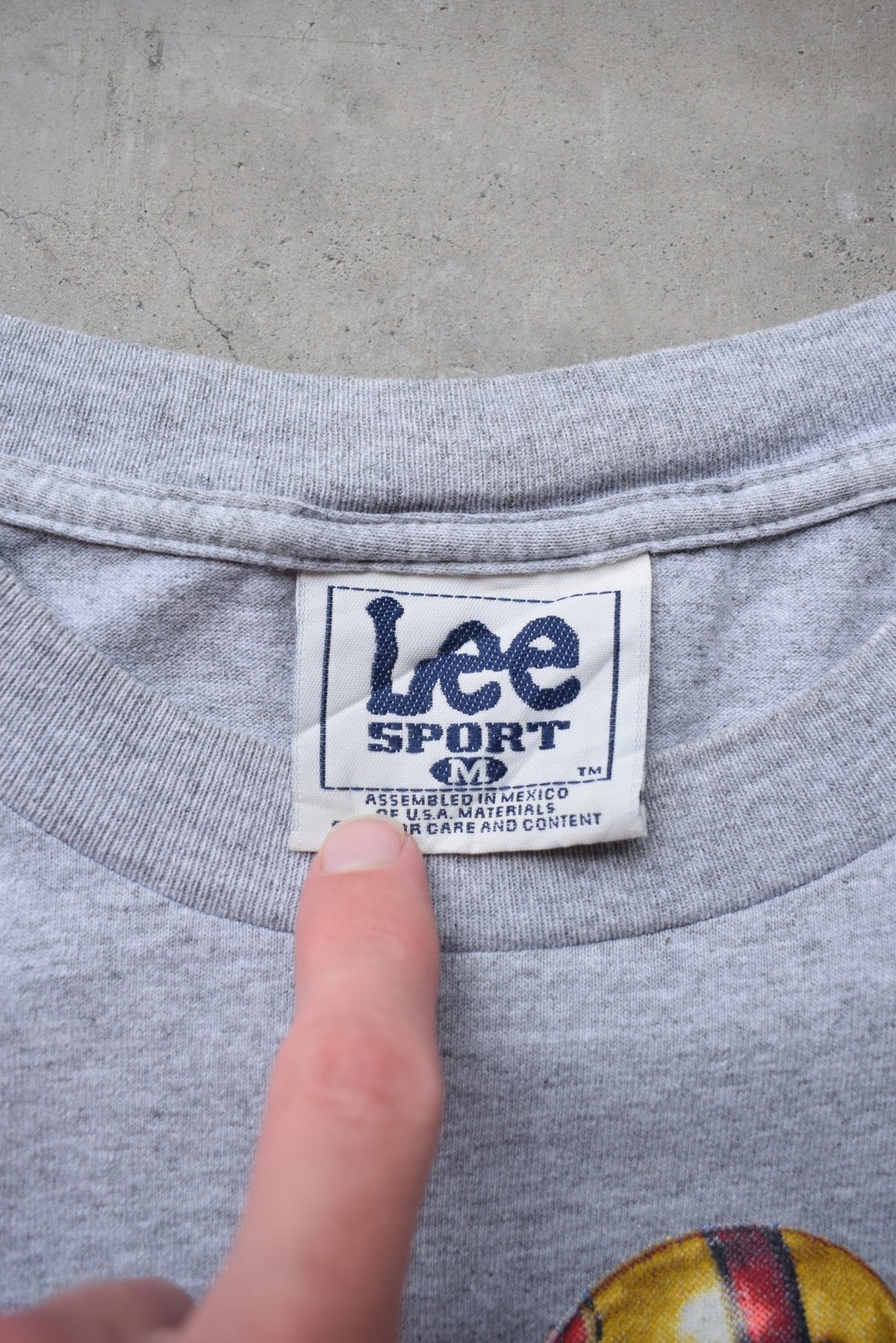 LEE Sports x NFL San Francisco 49ers Grey Graphic Tee — 1999 (M) - Retrospective Store