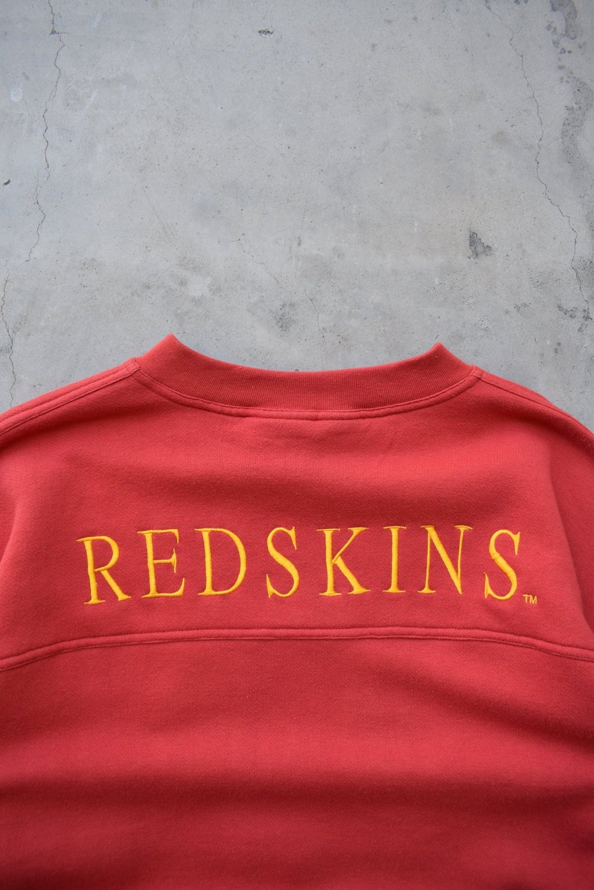 LEE Sports x NFL Washington Football Team Embroidered Red Crewneck — 1990s (M/L) - Retrospective Store