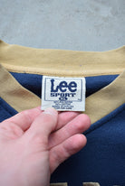 LEE Sports x University of Notre Dame Navy Embroidered Crewneck — 2000s (XL) - Retrospective Store