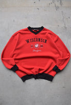 LEE Sports x University of Wisconsin Red Embroidered Crewneck — 1990s (XXL) - Retrospective Store