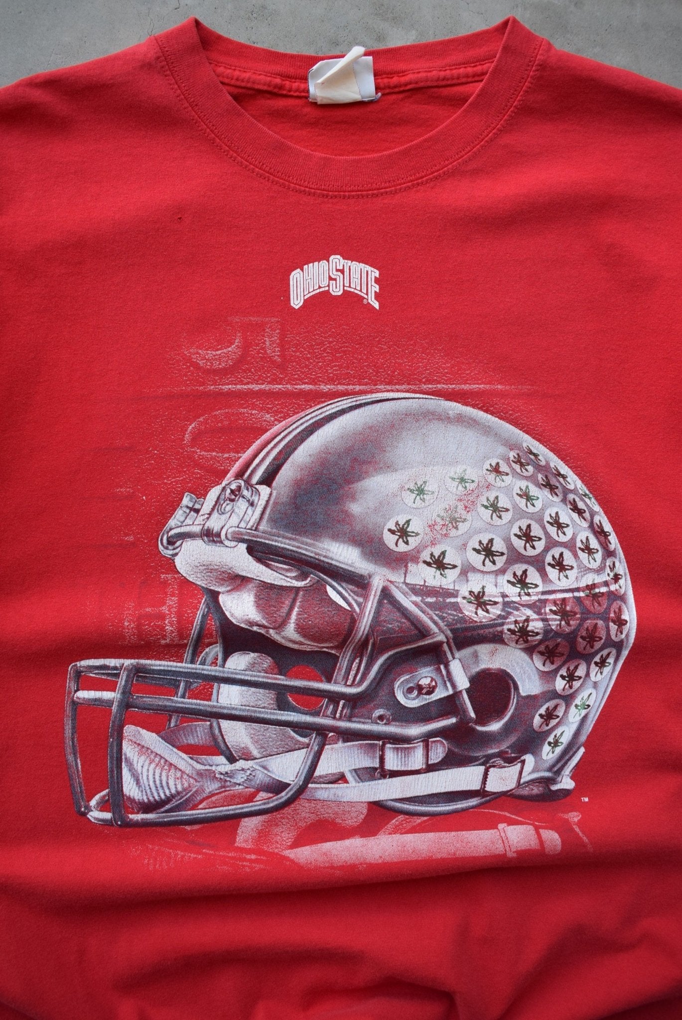 LEE x Ohio State University Football Red Graphic Tee — 2000s (L) - Retrospective Store