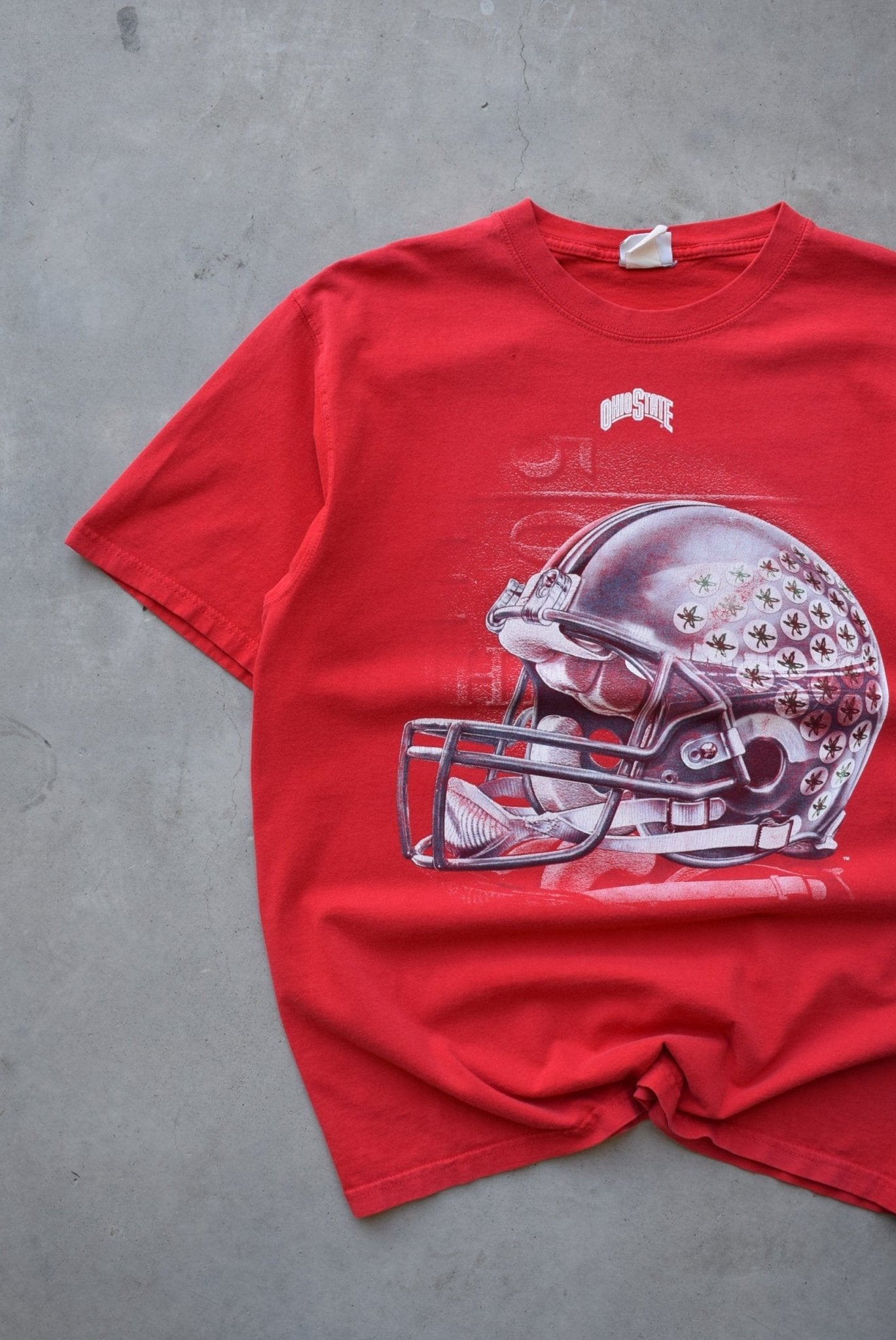 LEE x Ohio State University Football Red Graphic Tee — 2000s (L) - Retrospective Store