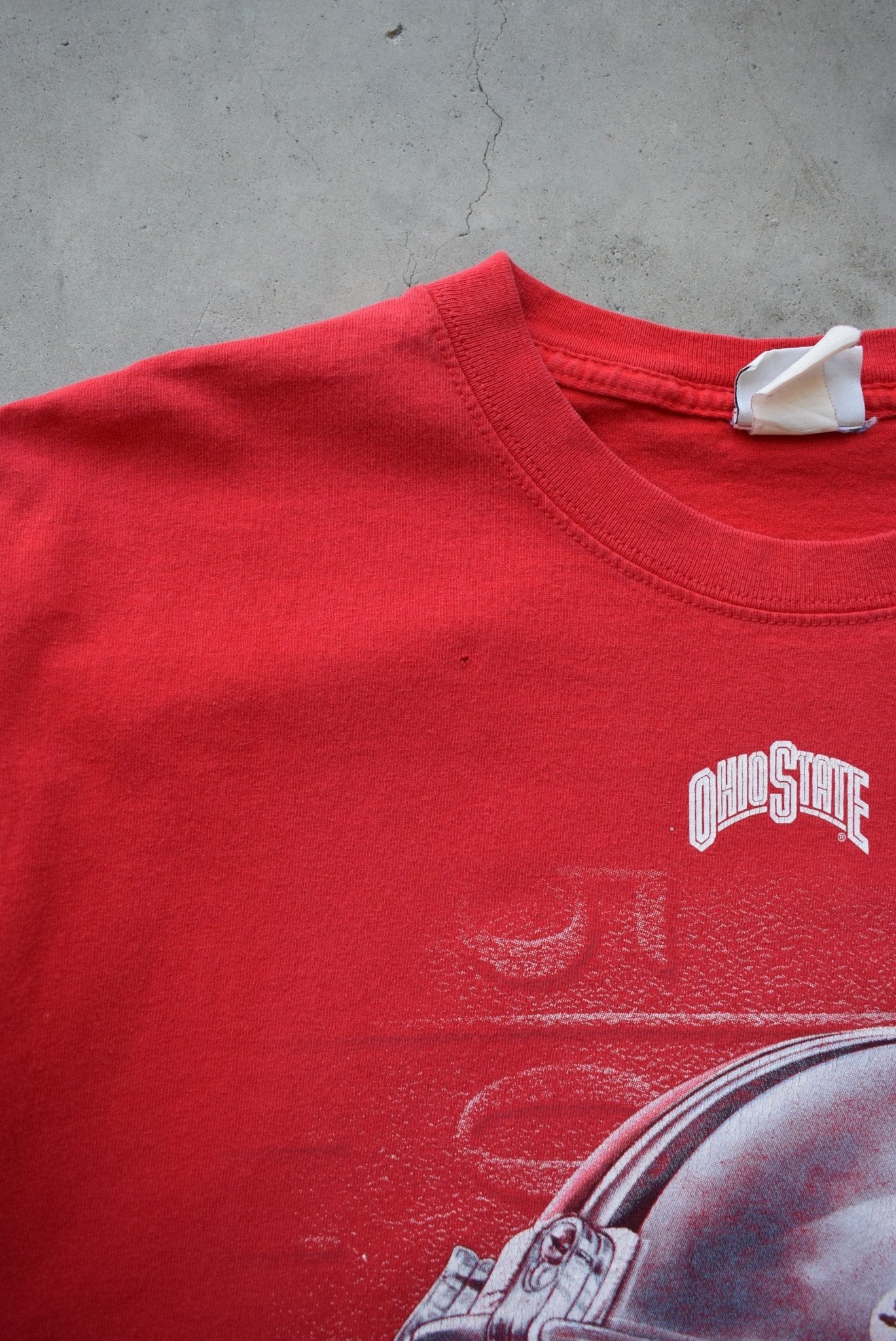 LEE x Ohio State University Football Red Graphic Tee — 2000s (L) - Retrospective Store