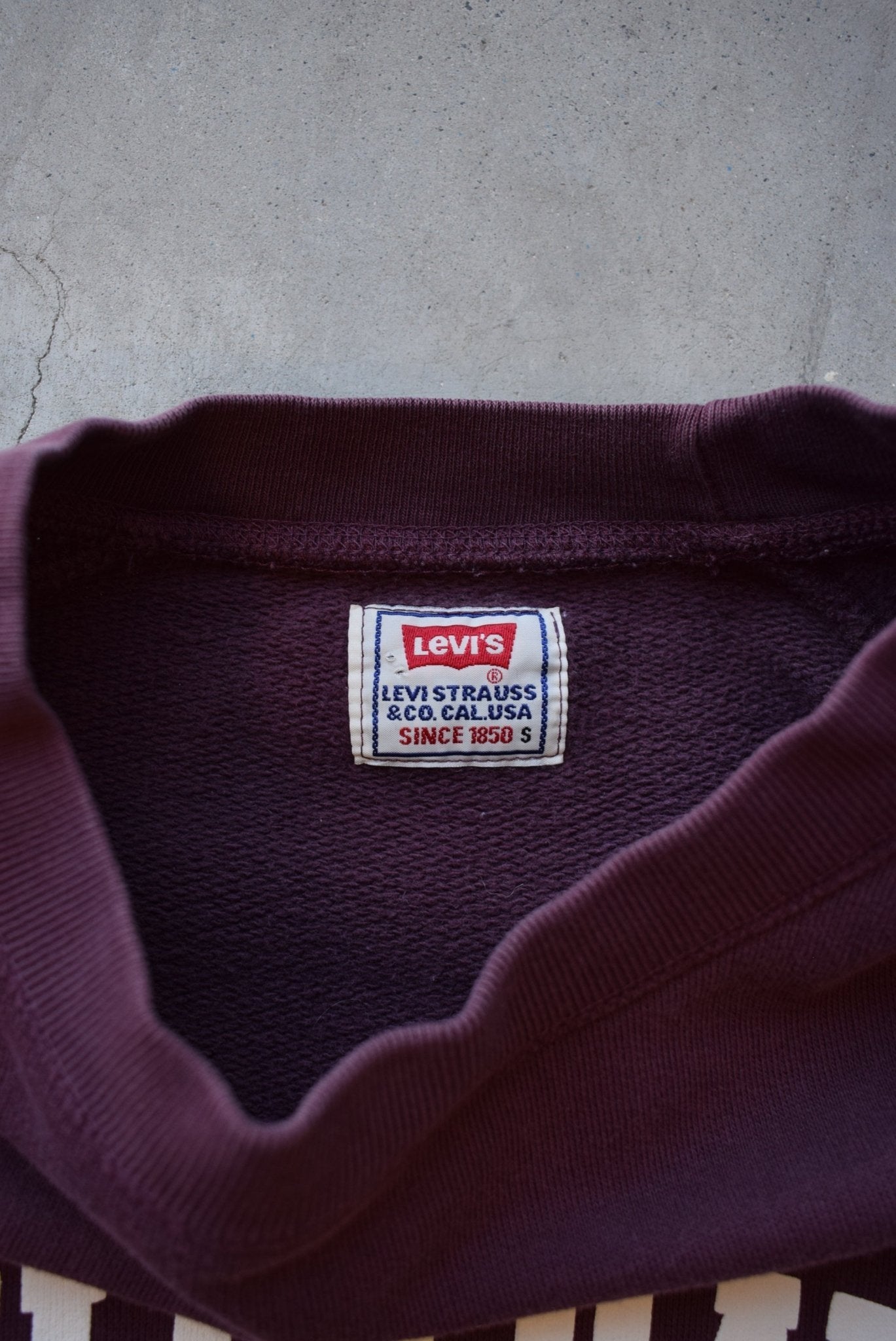 Levi Strauss Baseball Spellout Crewneck — 1990s (S) - Retrospective Store