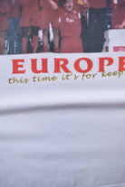 Liverpool FC 'Kings of Europe' White Graphic Tee — 2005 (XL) - Retrospective Store