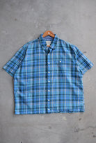 L.L. Bean Blue Cropped Button Up — 2000s (XL) - Retrospective Store