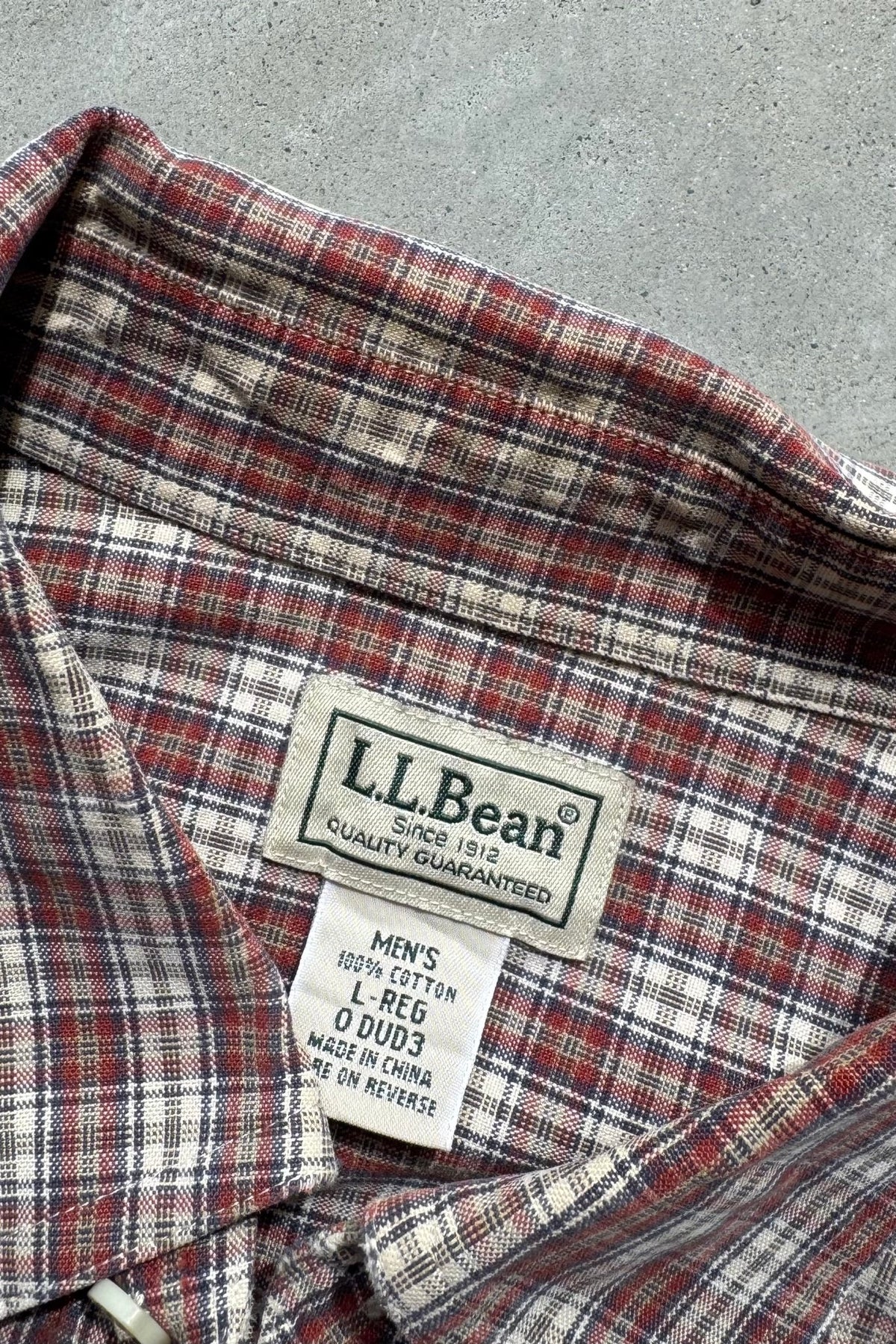 L.L. Bean Red Cropped Long Sleeve Button Up — 2000s (L) - Retrospective Store