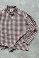 L.L. Bean Red Cropped Long Sleeve Button Up — 2000s (L) - Retrospective Store