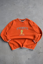 Looney Tunes Tweety Sport Orange Embroidered Crewneck — 2000 (L) - Retrospective Store
