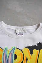 Looney Tunes White Graphic Crewneck — 2000s (M) - Retrospective Store