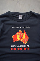 Manchester United FC Black Graphic Tee — 2000s (L) - Retrospective Store