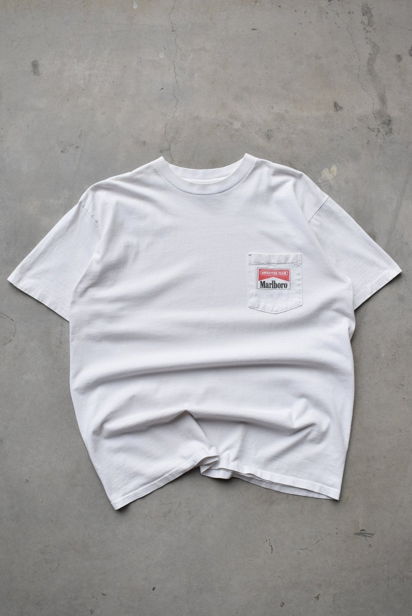 Marlboro Adventure Team White Graphic Tee — 1990s (L) - Retrospective Store