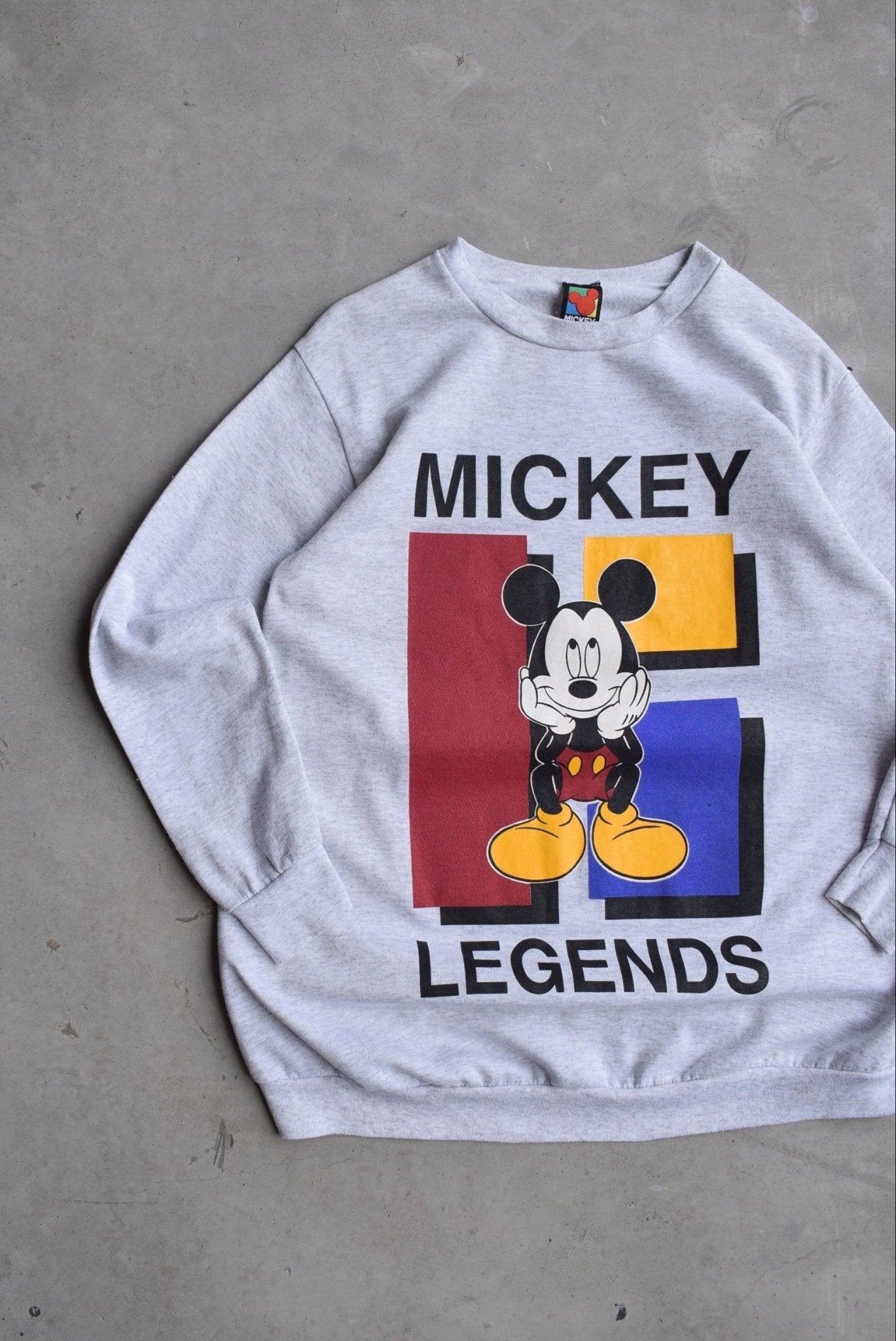 Mickey Legends Grey Crewneck — 2000s (M/L) - Retrospective Store