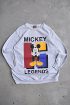 Mickey Legends Grey Crewneck — 2000s (M/L) - Retrospective Store