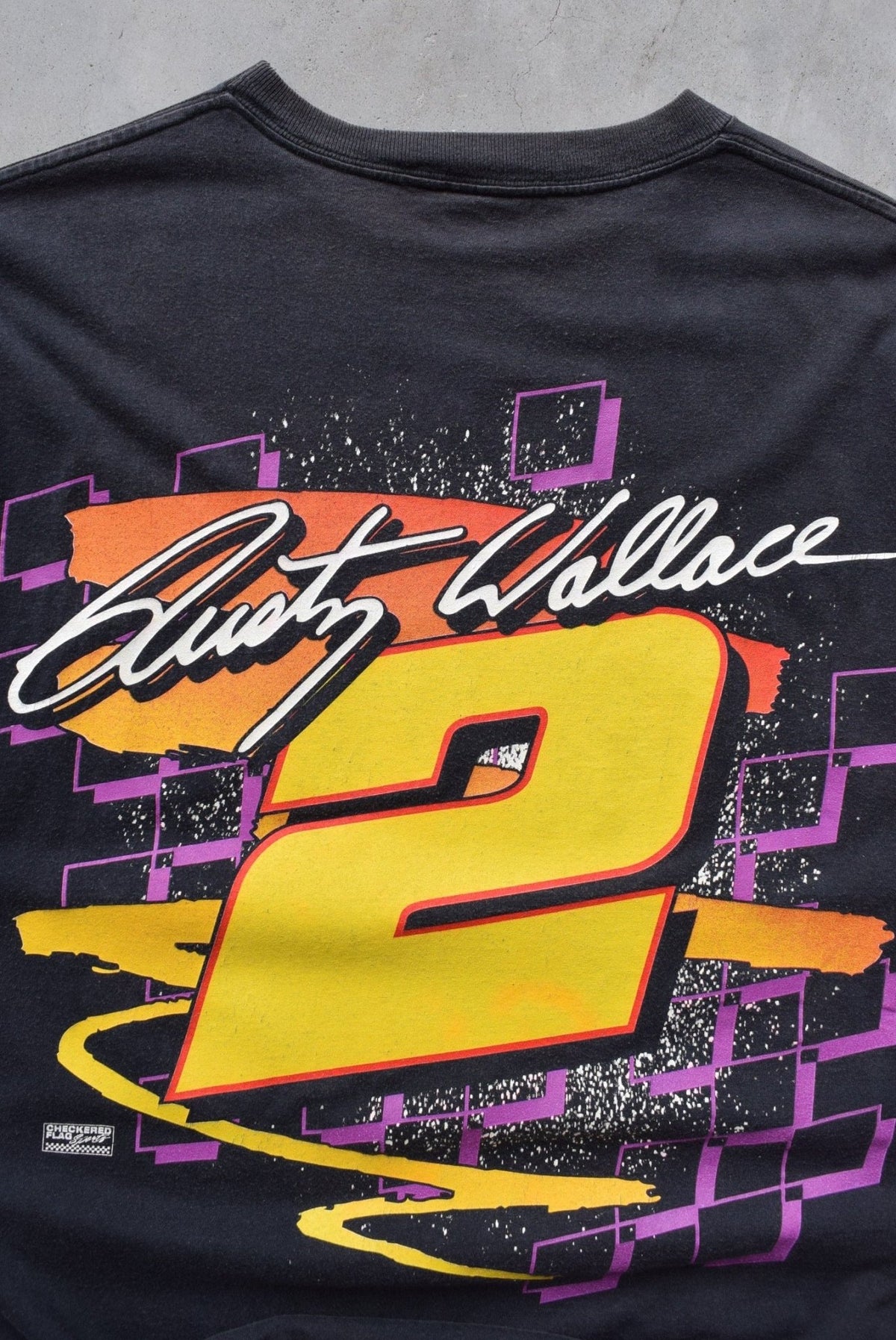 Miller Racing NASCAR Rusty Wallace Black Graphic Tee — 1990s (L/XL) - Retrospective Store